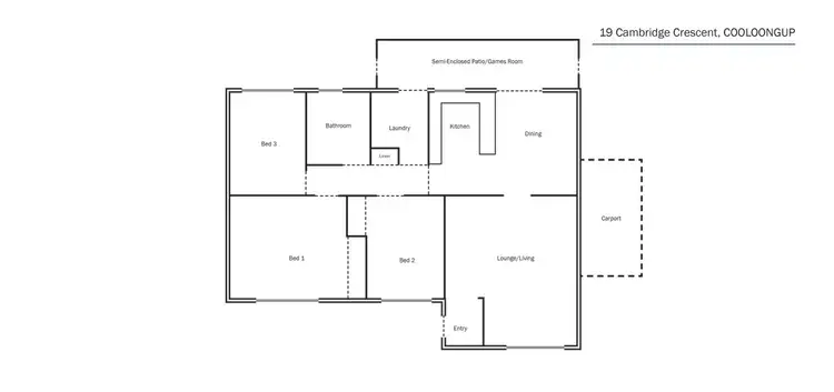 Floorplan of Homely house listing, 19 Cambridge Crescent, Cooloongup WA 6168