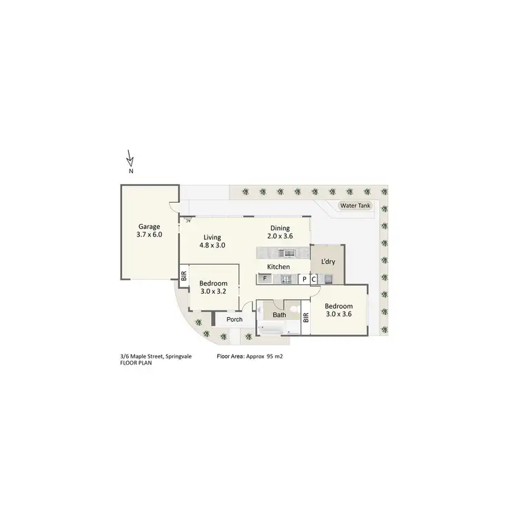 Floorplan of Homely unit listing, 3/6 Maple Street, Springvale VIC 3171