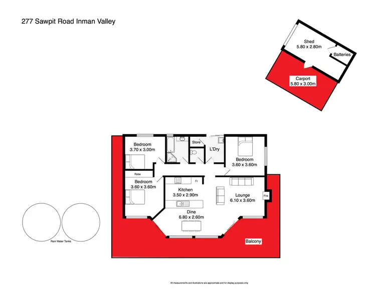 Floorplan of Homely rural property listing, 277 Sawpit Rd, Inman Valley SA 5211