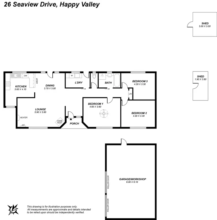 Floorplan of Homely house listing, 26 Seaview Drive, Happy Valley SA 5159