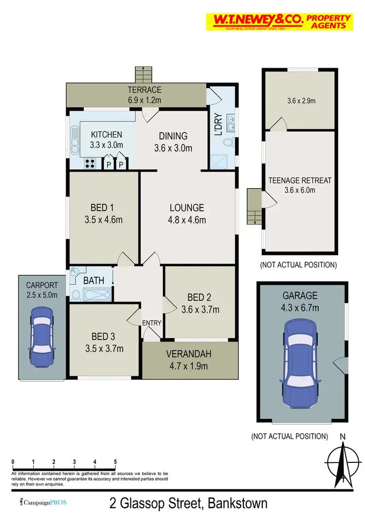 Floorplan of Homely house listing, 2 Glassop St, Bankstown NSW 2200