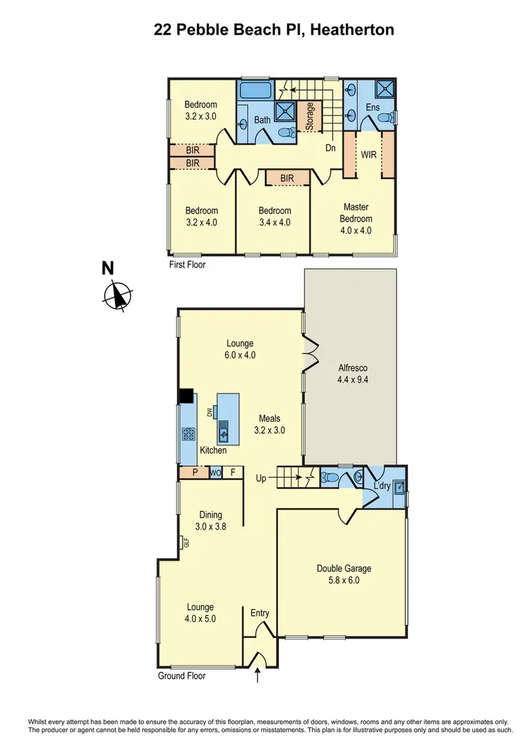 Floorplan of Homely house listing, 22 Pebble Beach Place, Heatherton VIC 3202