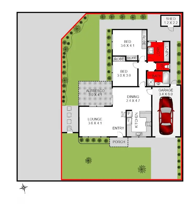 Floorplan of Homely house listing, 1/32 Winter Street, Belmont VIC 3216