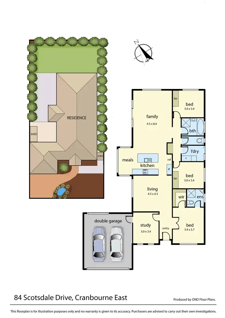 Floorplan of Homely house listing, 84 Scotsdale Drive, Cranbourne East VIC 3977