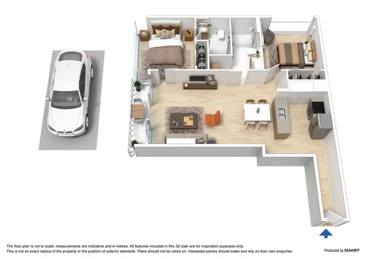 Floorplan of Homely apartment listing, 3104/241 City Road, Southbank VIC 3006