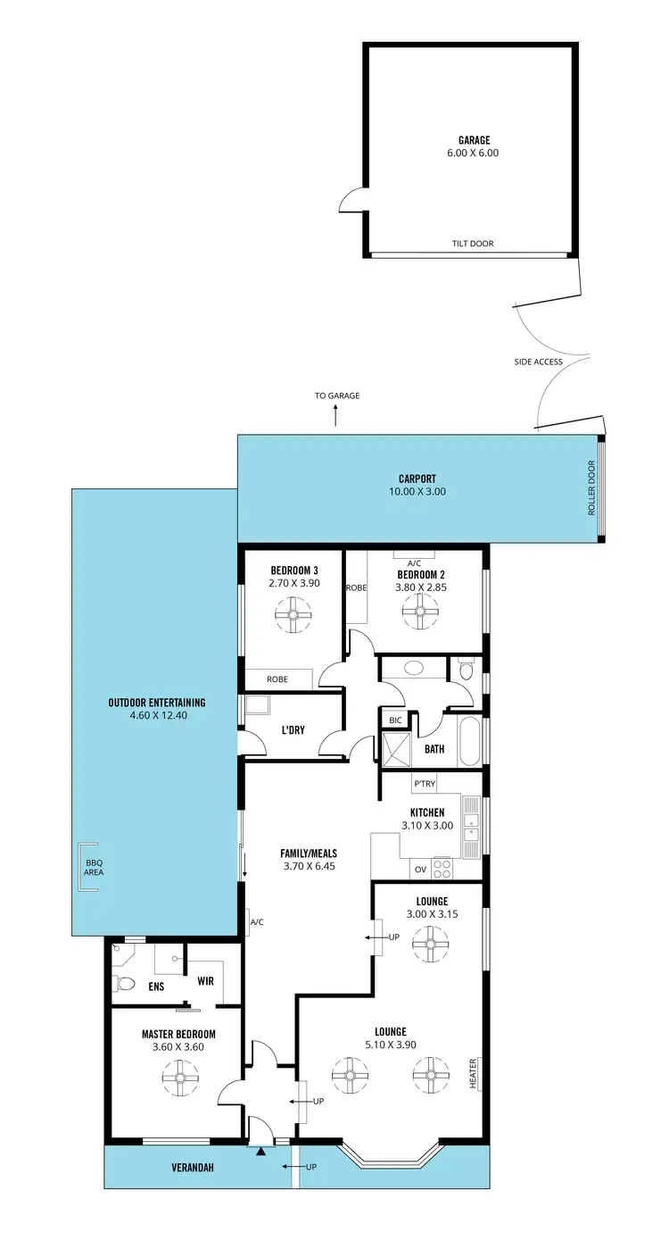 Floorplan of Homely house listing, 1 Dewvale Road, O'halloran Hill SA 5158
