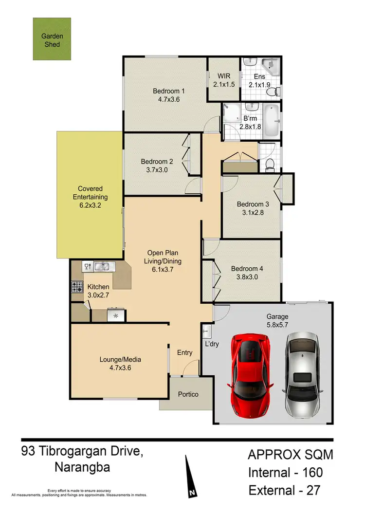 Floorplan of Homely house listing, 93 Tibrogargan Drive, Narangba QLD 4504