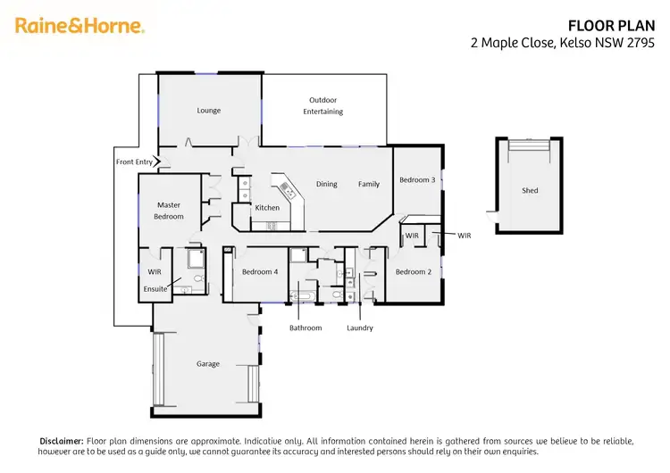 Floorplan of Homely house listing, 2 Maple Close, Kelso NSW 2795
