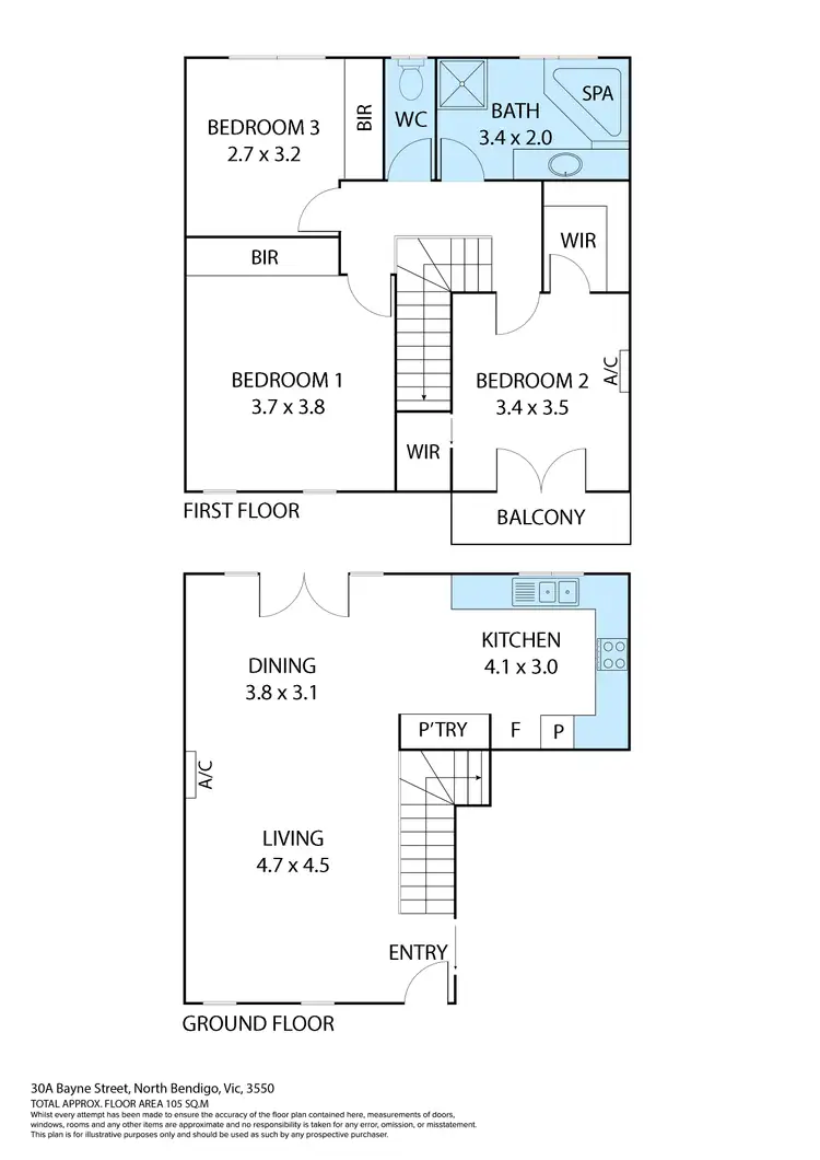 Floorplan of Homely house listing, 30a Bayne Street, North Bendigo VIC 3550