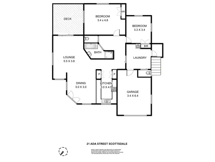 Floorplan of Homely house listing, 21 Ada Street, Scottsdale TAS 7260