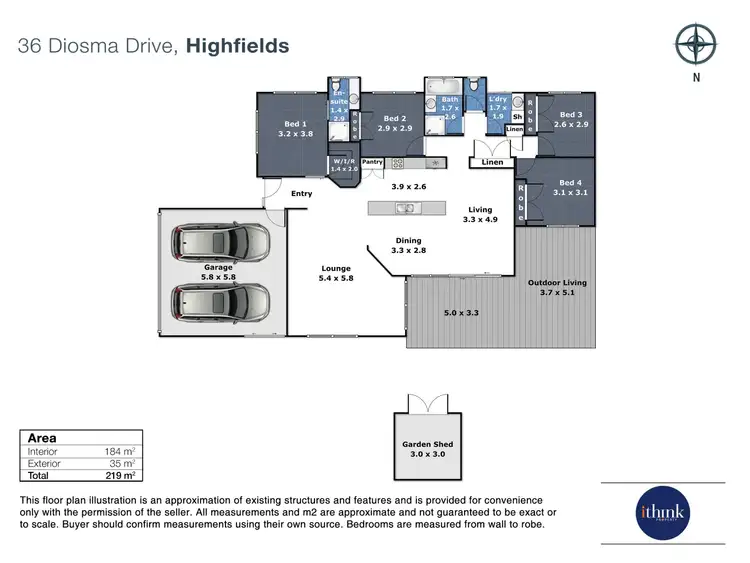 Floorplan of Homely house listing, 36 Diosma Drive, Highfields QLD 4352