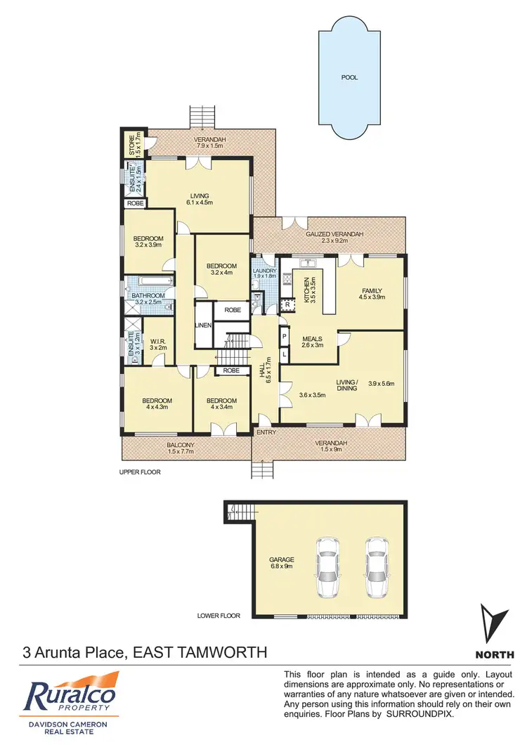 Floorplan of Homely house listing, 3 Arunta Place, Tamworth NSW 2340