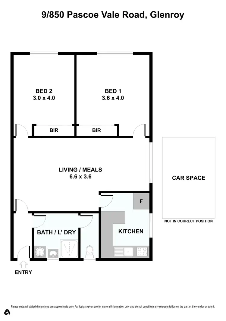 Floorplan of Homely block of units listing, 9/850 Pascoe Vale Road, Glenroy VIC 3046