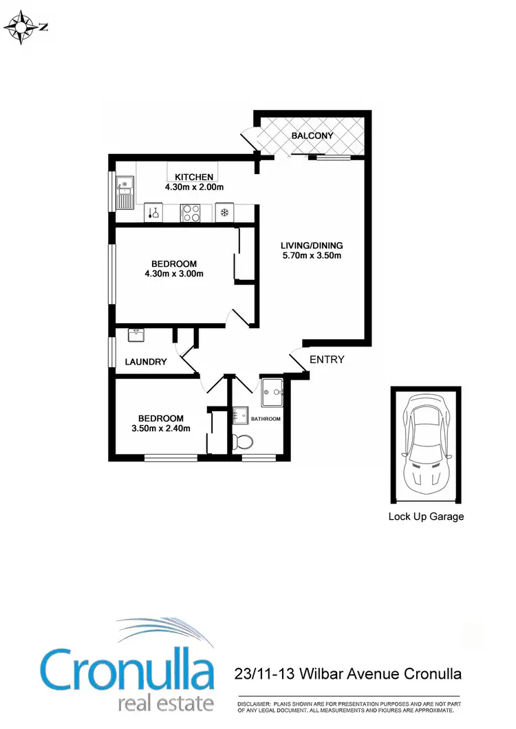 Floorplan of Homely apartment listing, 23/11-13 Wilbar Avenue, Cronulla NSW 2230