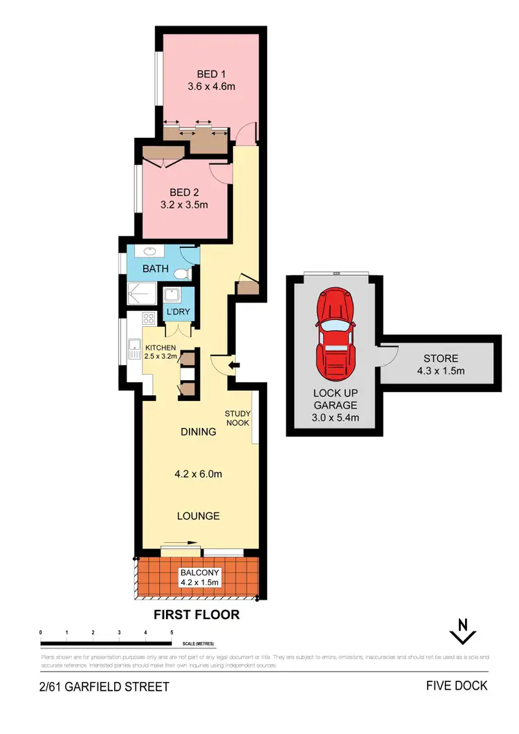 Floorplan of Homely apartment listing, 2/61 Garfield Street, Five Dock NSW 2046