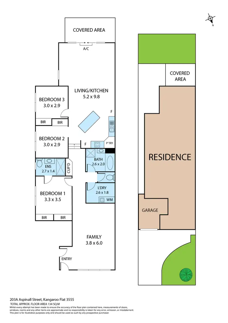 Floorplan of Homely house listing, 203a Aspinall Street, Kangaroo Flat VIC 3555