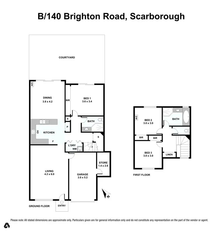 Floorplan of Homely townhouse listing, 140B Brighton Road, Scarborough WA 6019