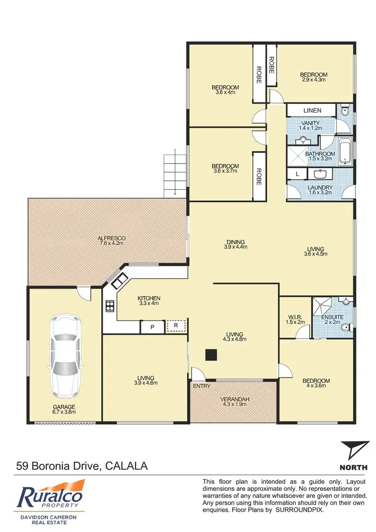 Floorplan of Homely house listing, 59 Boronia Drive, Tamworth NSW 2340