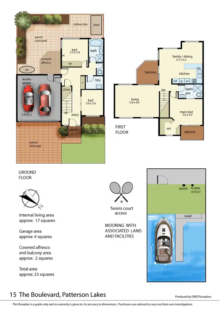 Floorplan of Homely house listing, 15 The Boulevard, Patterson Lakes VIC 3197