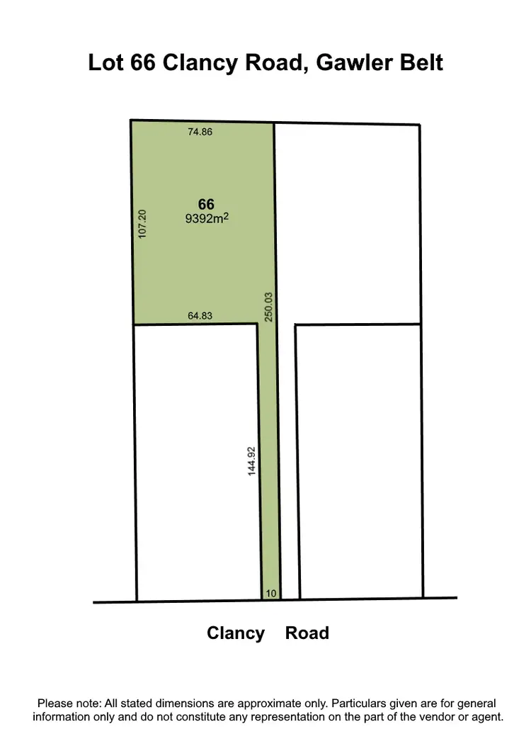 Floorplan of Homely land listing, Lot 66 Clancy Road, Gawler Belt SA 5118