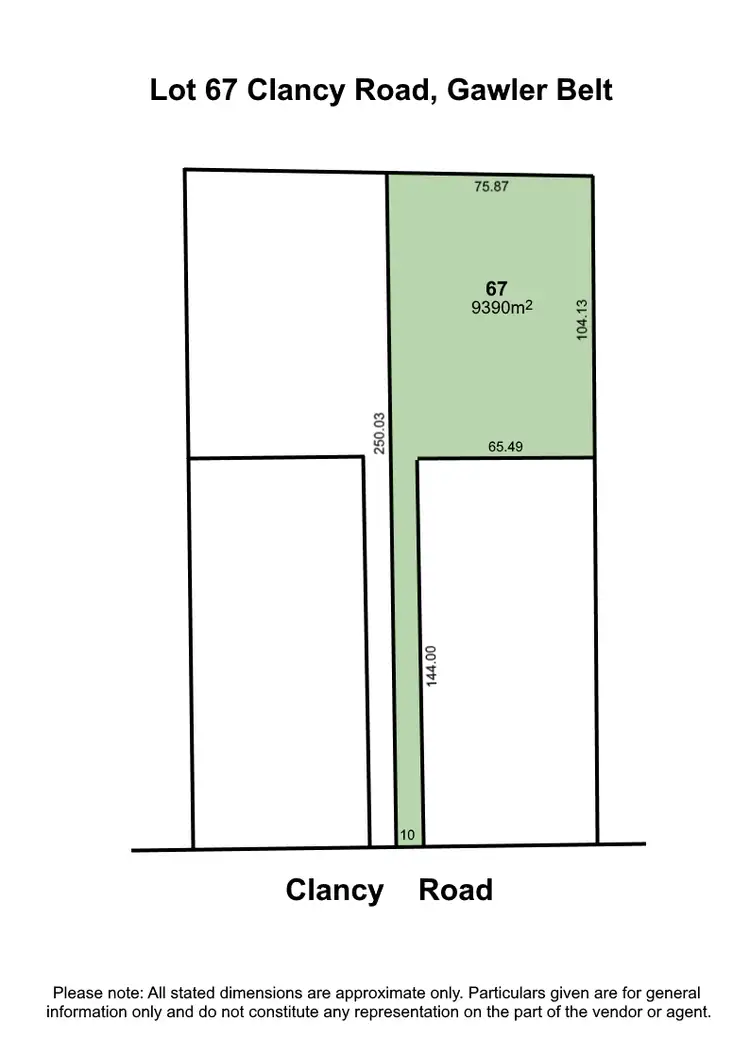 Floorplan of Homely land listing, Lot 67 Clancy Road, Gawler Belt SA 5118