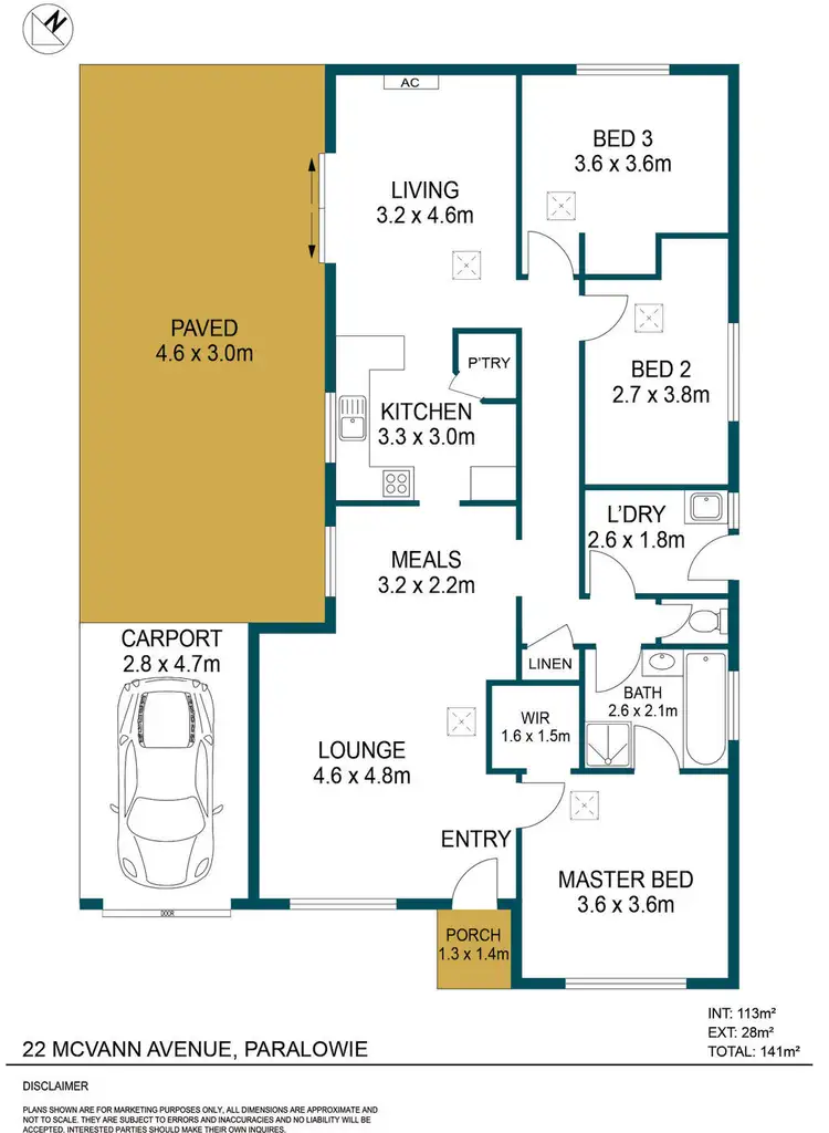 Floorplan of Homely house listing, 22 McVann Avenue, Paralowie SA 5108