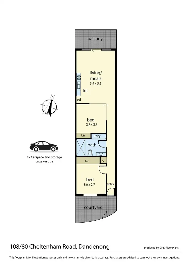 Floorplan of Homely apartment listing, 108/80 Cheltenham Road, Dandenong VIC 3175