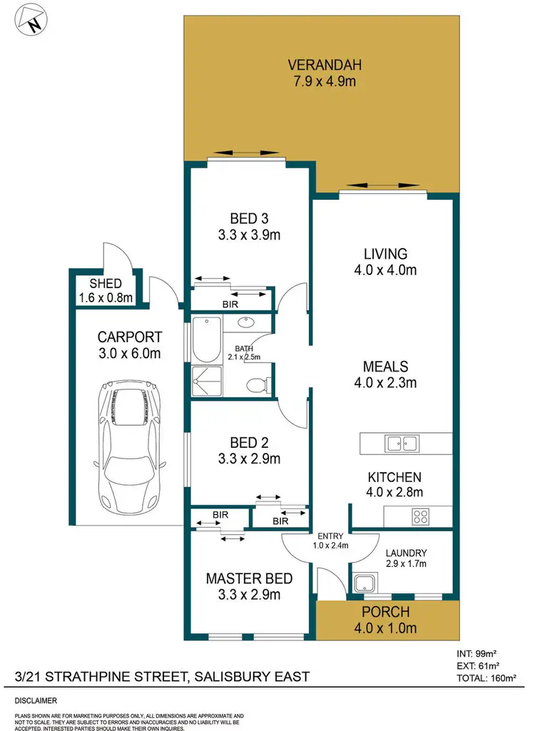 Floorplan of Homely house listing, Unit 3, 21 Strathpine Street, Salisbury East SA 5109
