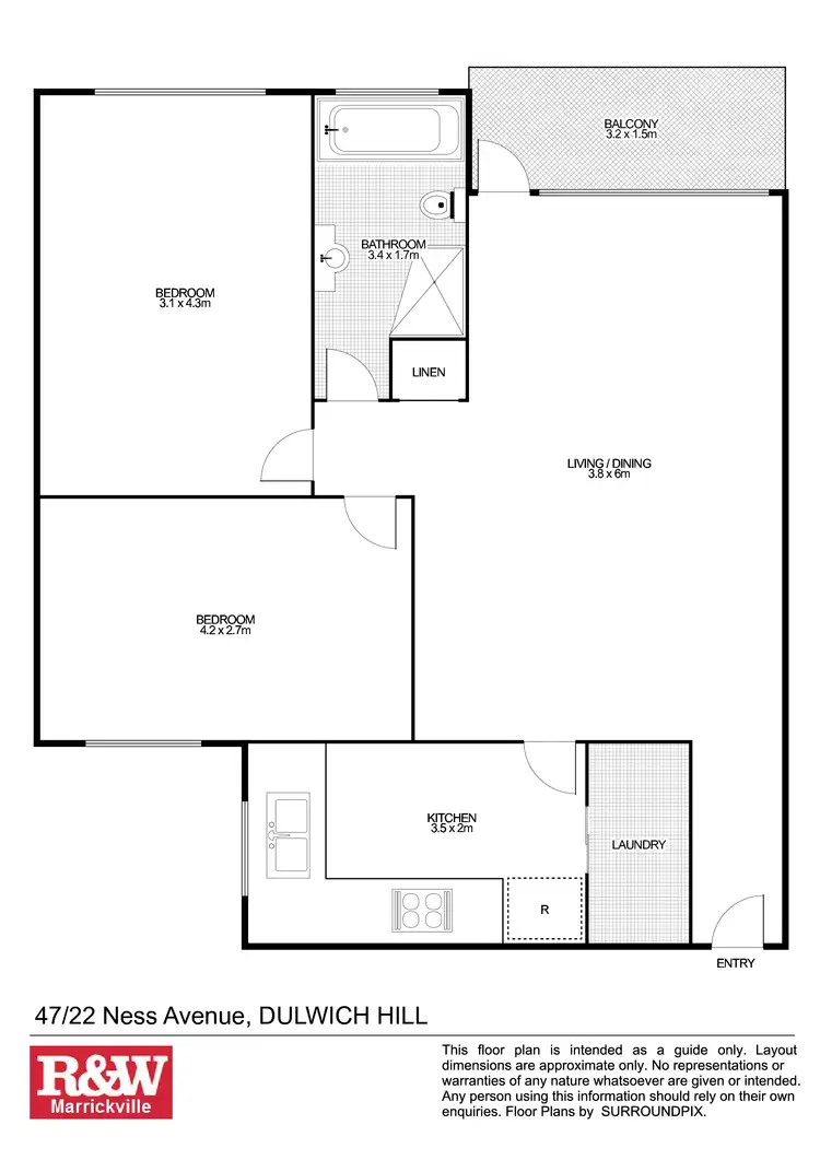 Floorplan of Homely unit listing, 47/22 Ness Avenue, Dulwich Hill NSW 2203