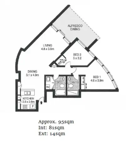 Floorplan of Homely apartment listing, 63/26 Felix Street, Brisbane City QLD 4000