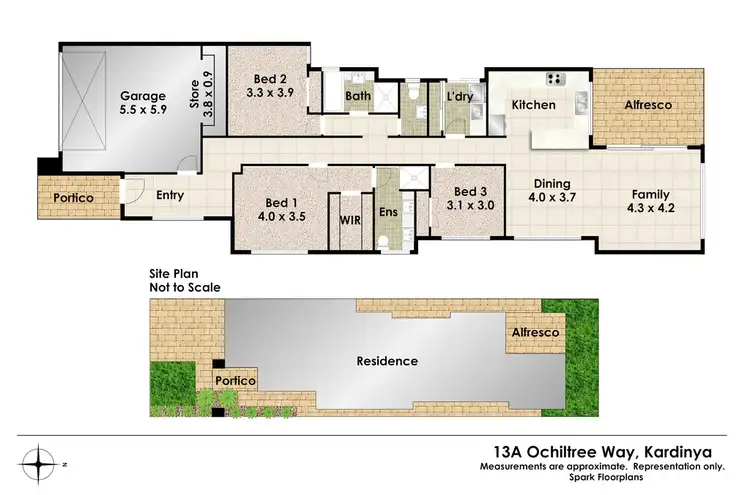 Floorplan of Homely house listing, 13A Ochiltree Way, Kardinya WA 6163
