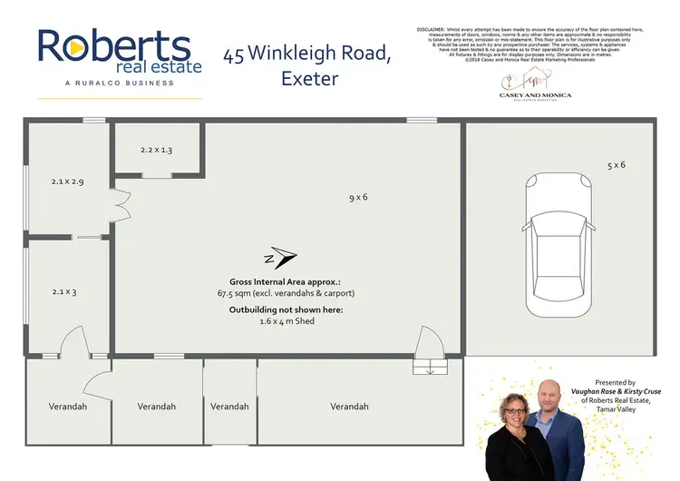 Floorplan of Homely land listing, 45 Winkleigh Road, Exeter TAS 7275