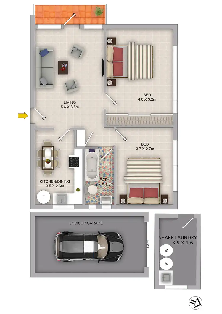 Floorplan of Homely unit listing, 5/9 Evans Avenue, Eastlakes NSW 2018