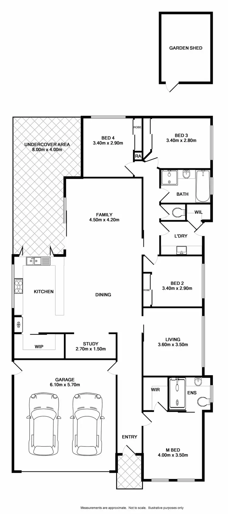 Floorplan of Homely house listing, 18 Ruthven Circuit, Wodonga VIC 3690
