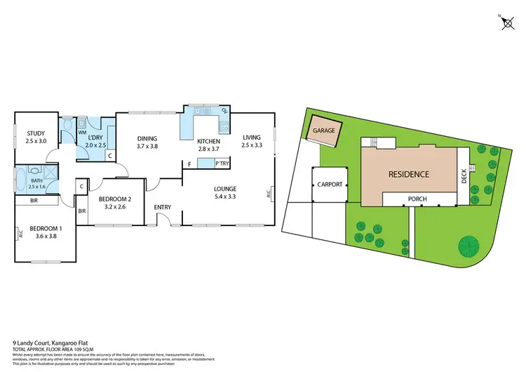 Floorplan of Homely house listing, 9 Landy Court, Kangaroo Flat VIC 3555