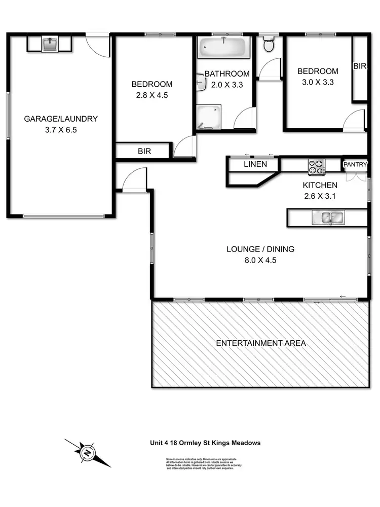 Floorplan of Homely unit listing, 4/18 Ormley Street, Kings Meadows TAS 7249