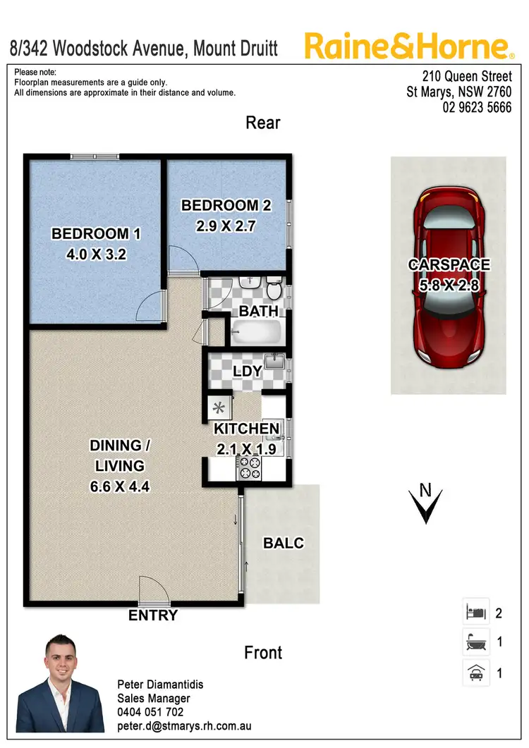 Floorplan of Homely unit listing, 8/342 Woodstock Avenue, Mount Druitt NSW 2770