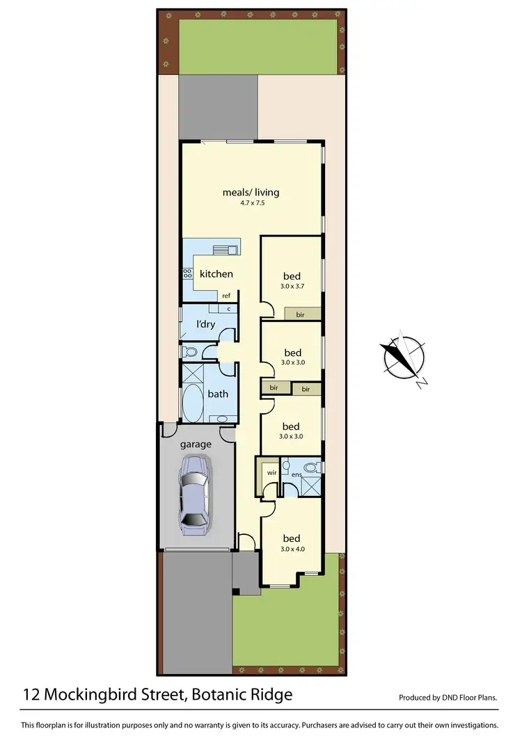 Floorplan of Homely house listing, 12 Mockingbird Street, Botanic Ridge VIC 3977