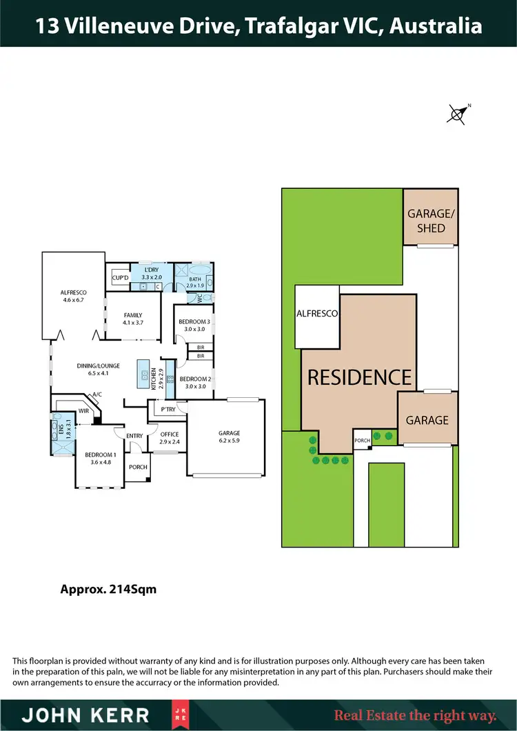 Floorplan of Homely house listing, 13 Villeneuve Drive, Trafalgar VIC 3824
