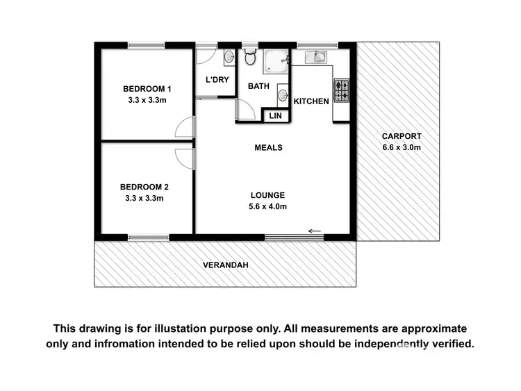 Floorplan of Homely unit listing, 4/31 Harold Street, Robe SA 5276