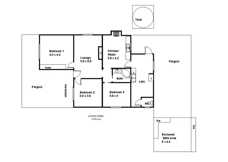 Floorplan of Homely house listing, 15 Garrett Road, Glossop SA 5344