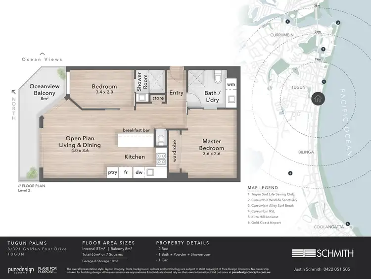 Floorplan of Homely unit listing, 8/391 Golden Four Drive, Tugun QLD 4224