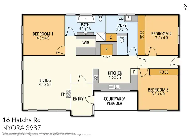 Floorplan of Homely rural property listing, 16 Hatchs Road, Nyora VIC 3987