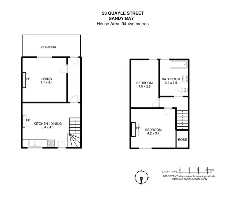 Floorplan of Homely house listing, 53 Quayle Street, Sandy Bay TAS 7005