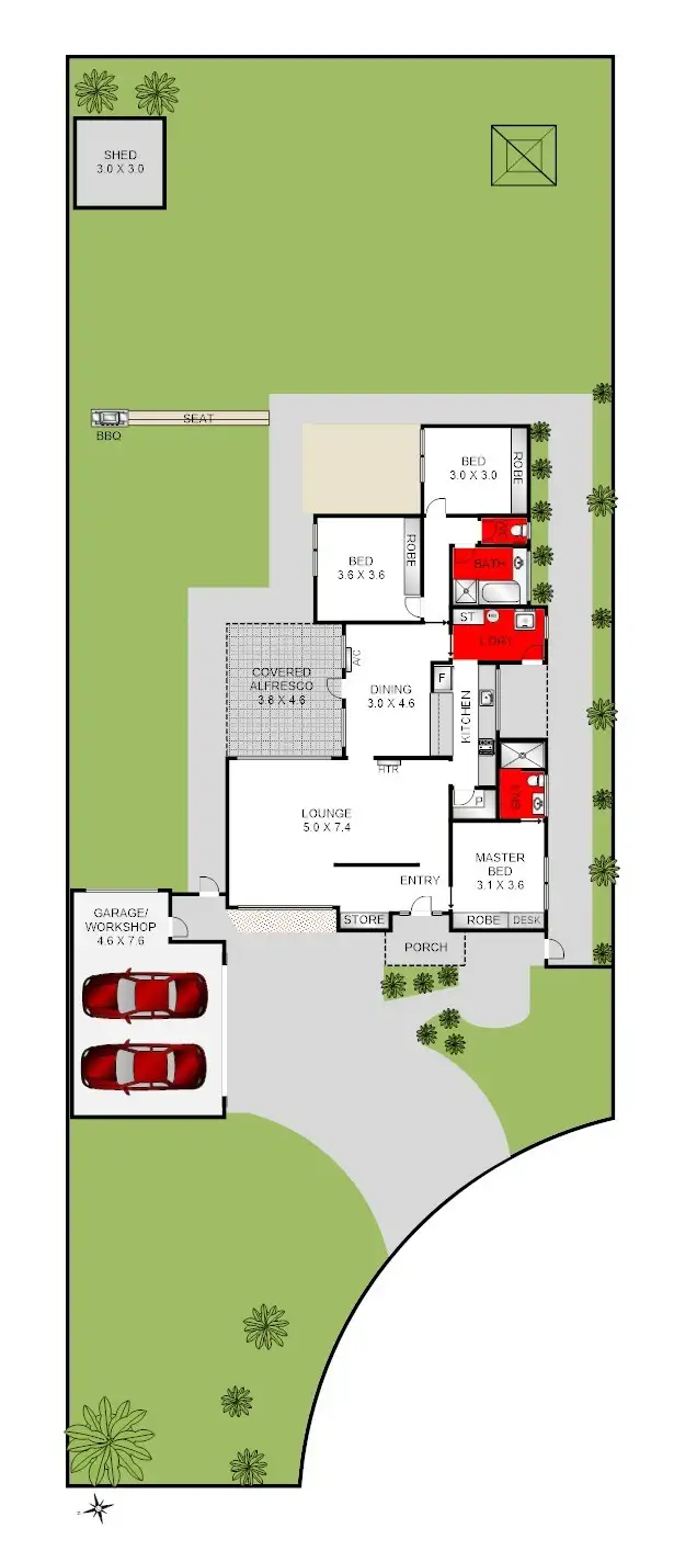 Floorplan of Homely house listing, 4 Berry Crt, Highton VIC 3216