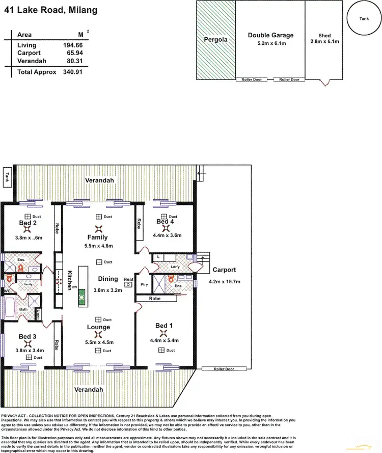 Floorplan of Homely house listing, 41 Lake Road, Milang SA 5256