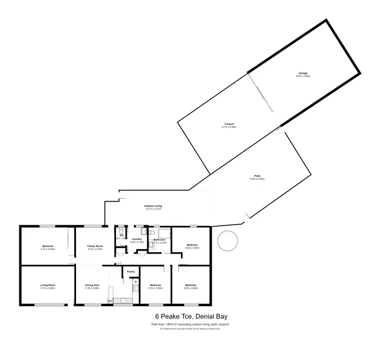 Floorplan of Homely house listing, 6 PEAKE TERRACE, Denial Bay SA 5690
