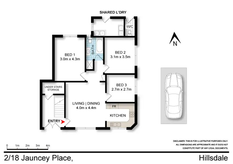 Floorplan of Homely unit listing, 2/18 Jauncey Place, Hillsdale NSW 2036
