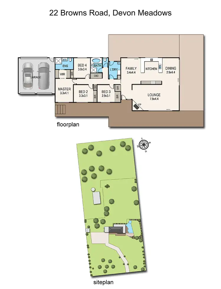Floorplan of Homely house listing, 22 Browns Road, Devon Meadows VIC 3977