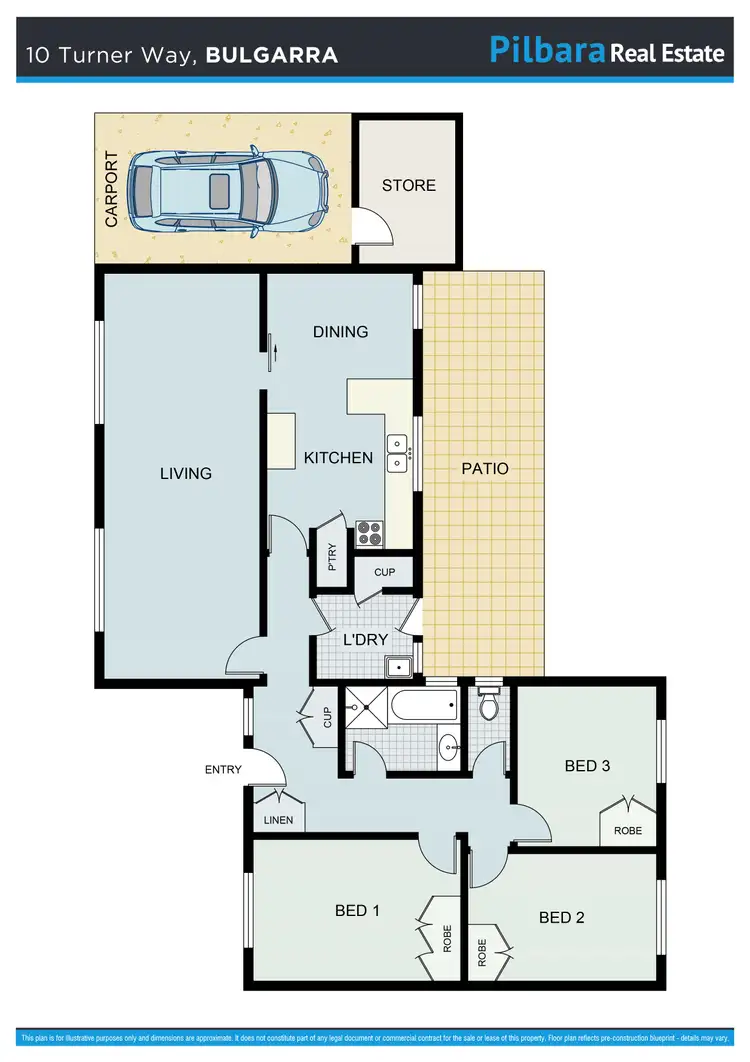 Floorplan of Homely house listing, 10 Turner Way, Bulgarra WA 6714